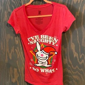 Jim Benton rabbit Christmas T-shirt size M